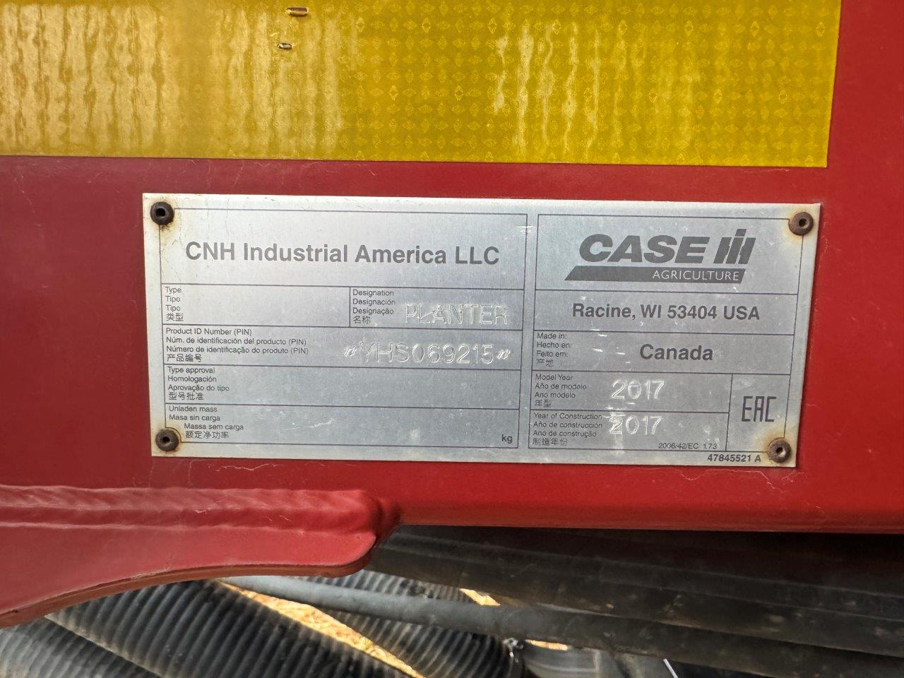 2017 Case IH PA3555 Air Tank/Cart