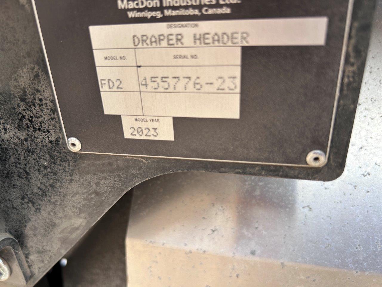 2023 MacDon FD250 Header Draper