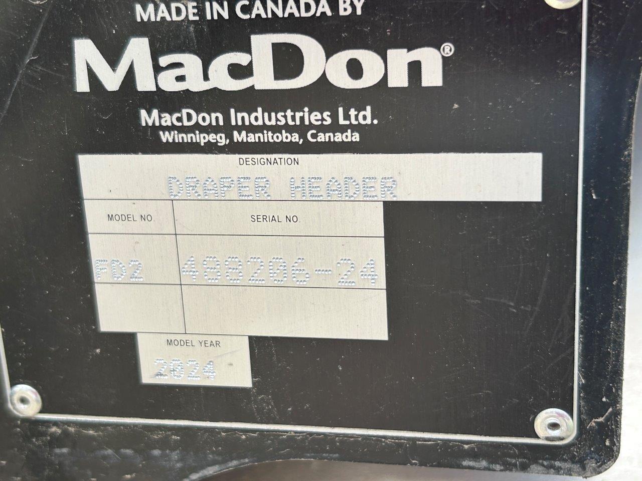 2024 MacDon FD250 Header Combine