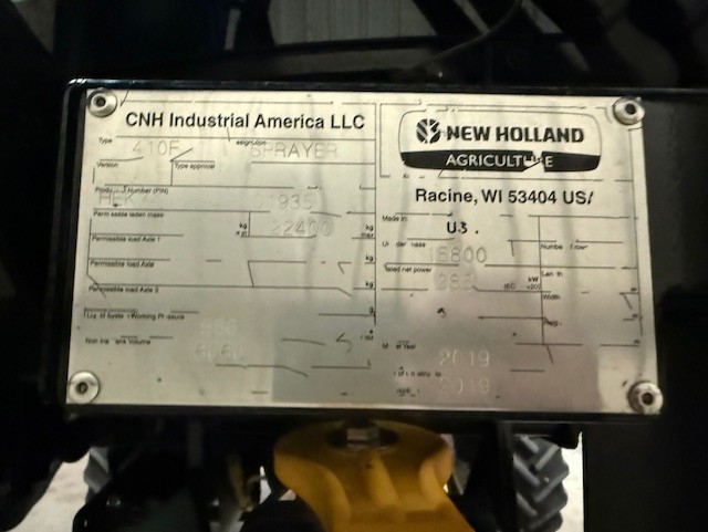 2019 New Holland SP.410F Sprayer/High Clearance