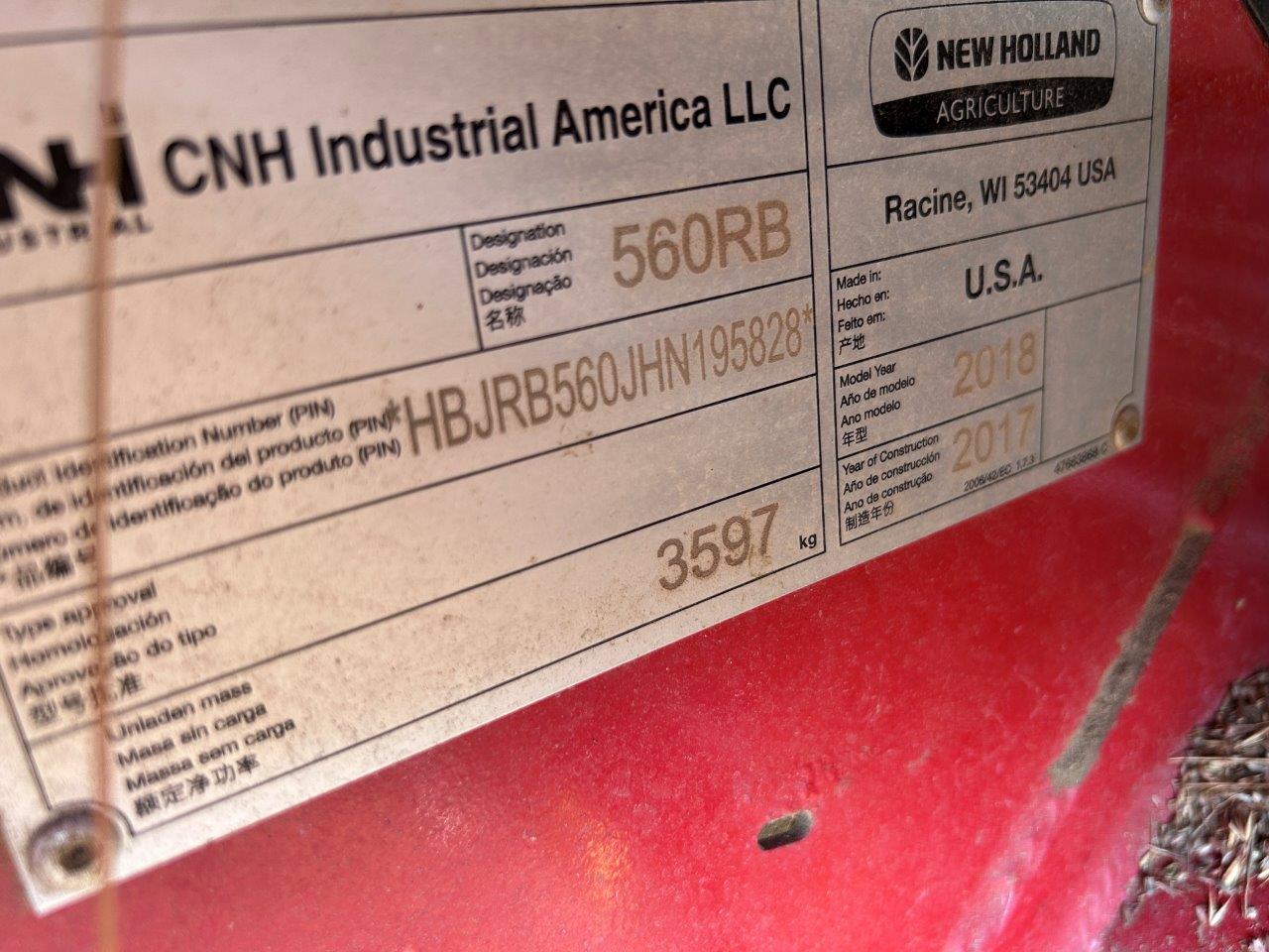 2018 New Holland Rollbelt 560 Baler/Round