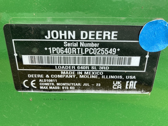 2023 John Deere 640R Loader