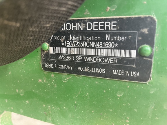 2022 John Deere W235R Windrower