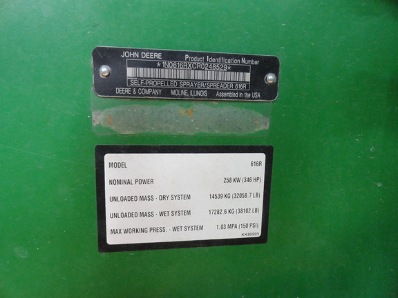 2024 John Deere 616R Sprayer/High Clearance