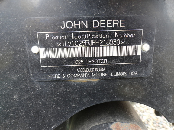 2014 John Deere 1025R Tractor Compact