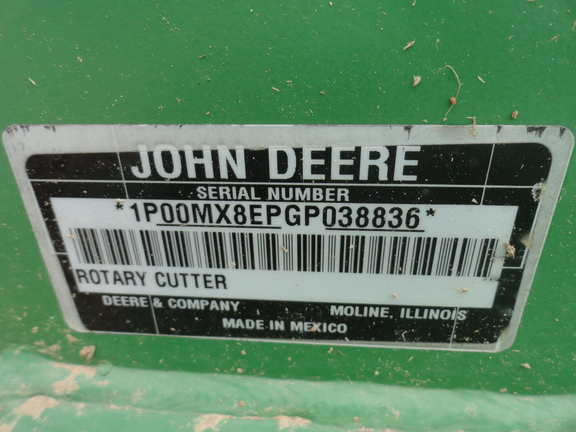 2016 John Deere MX8 Mower/Rotary Cutter