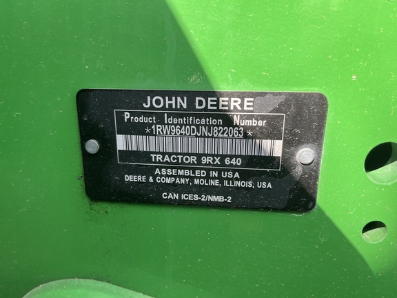 2023 John Deere 9RX 640 Tractor Rubber Track