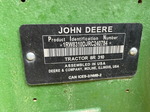 2024 John Deere 8R 310 Tractor