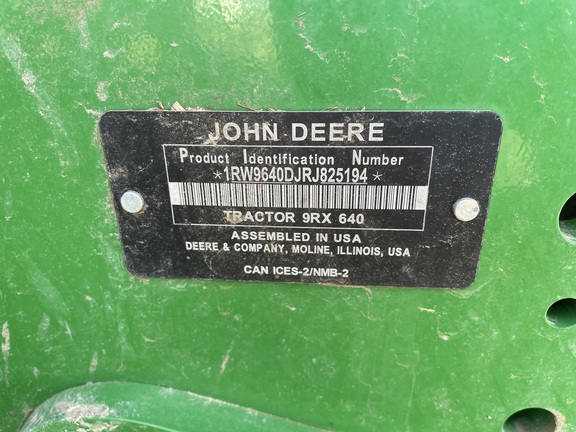 2024 John Deere 9RX 640 Tractor Rubber Track