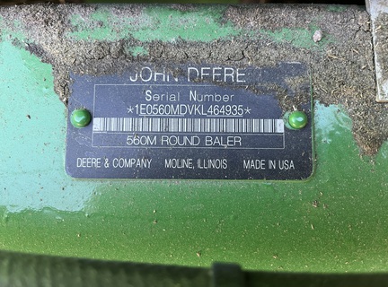 2019 John Deere 560M Baler/Round