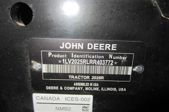 2024 John Deere 2025R Tractor Compact