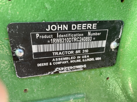 2024 John Deere 8R 310 Tractor