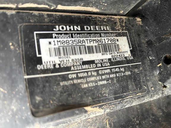 2023 John Deere XUV 835R ATV