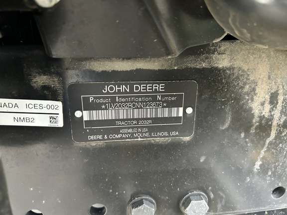 2022 John Deere 2032R Tractor Compact