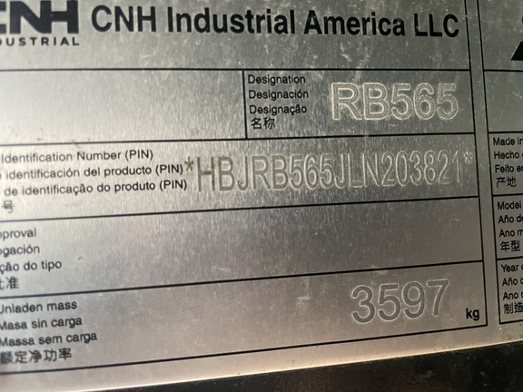 2021 Case IH RB565 Baler/Round