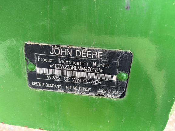 2021 John Deere W235 Windrower