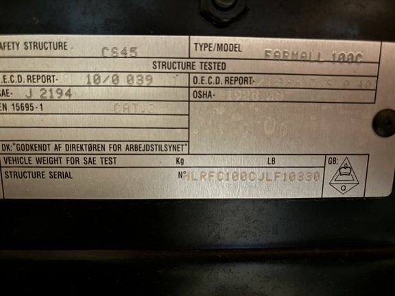 2018 Case IH Farmall 100C Tractor