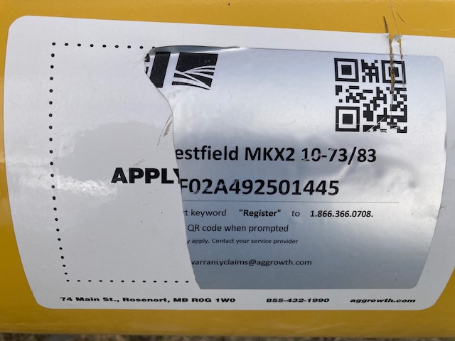 2026 Westfield MKX2 10-83 Grain Auger