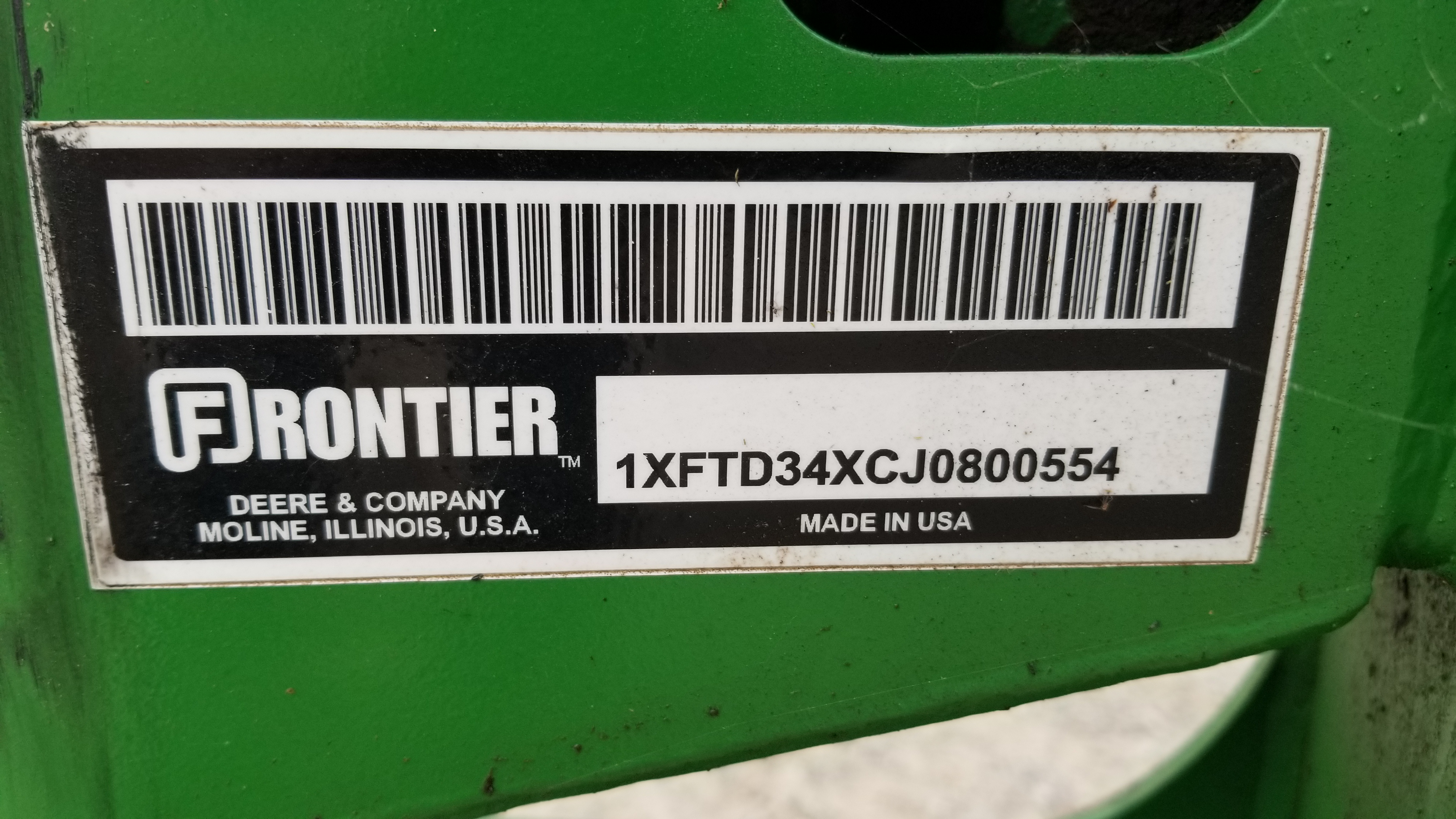 2018 Frontier TD3427 Tedder