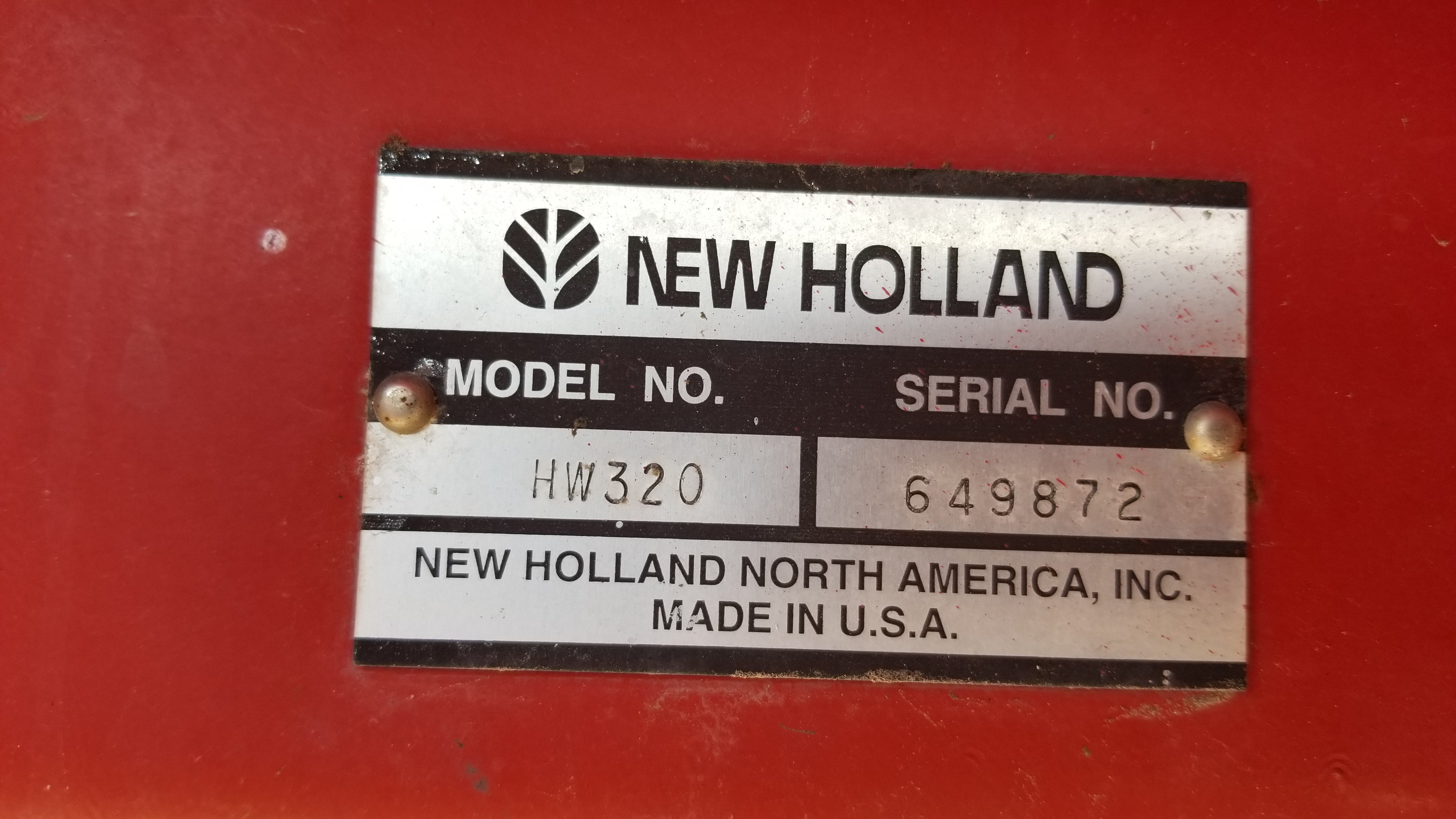 2001 New Holland HW320 Windrower