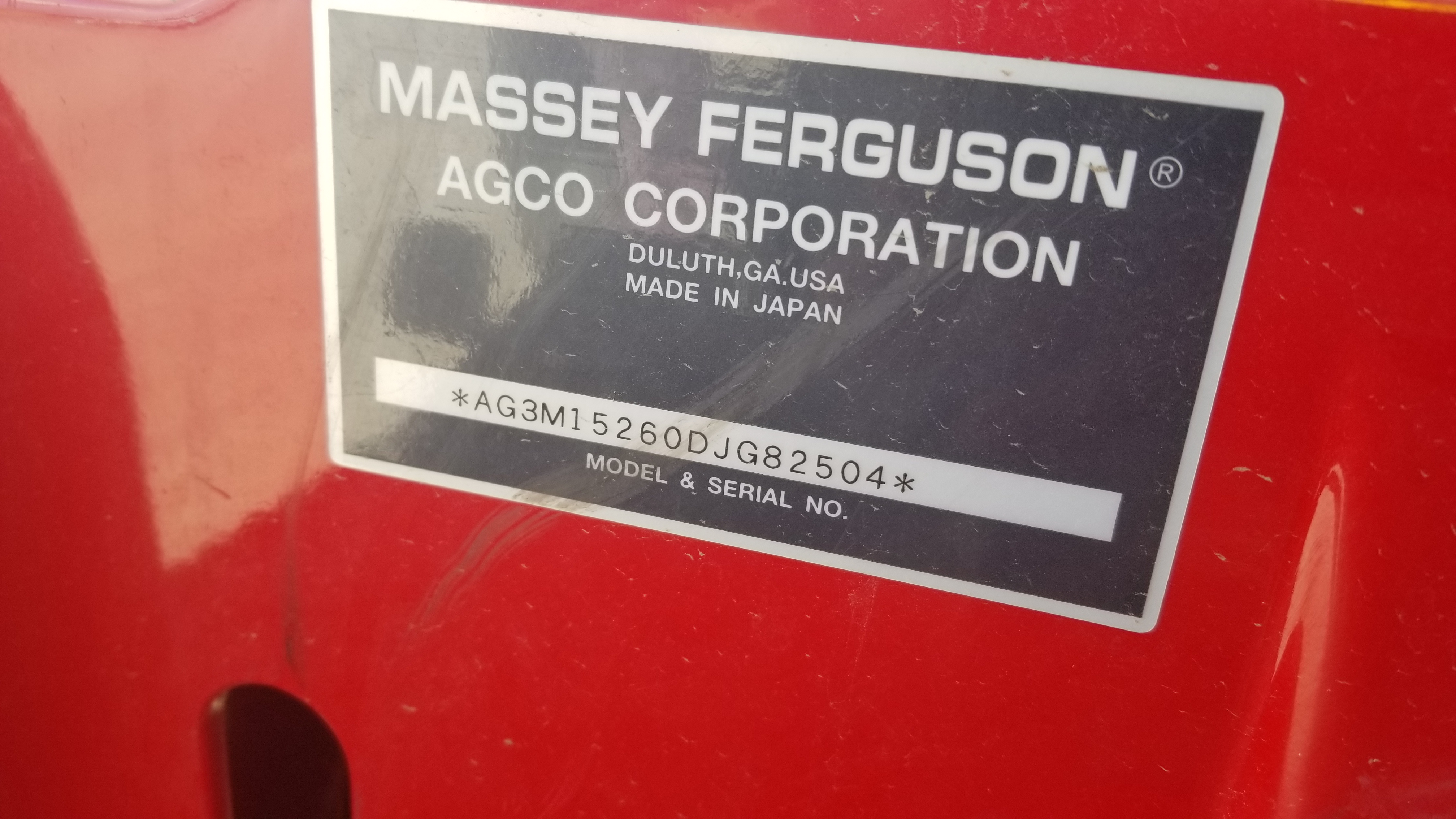 2013 Massey Ferguson 1526 Tractor