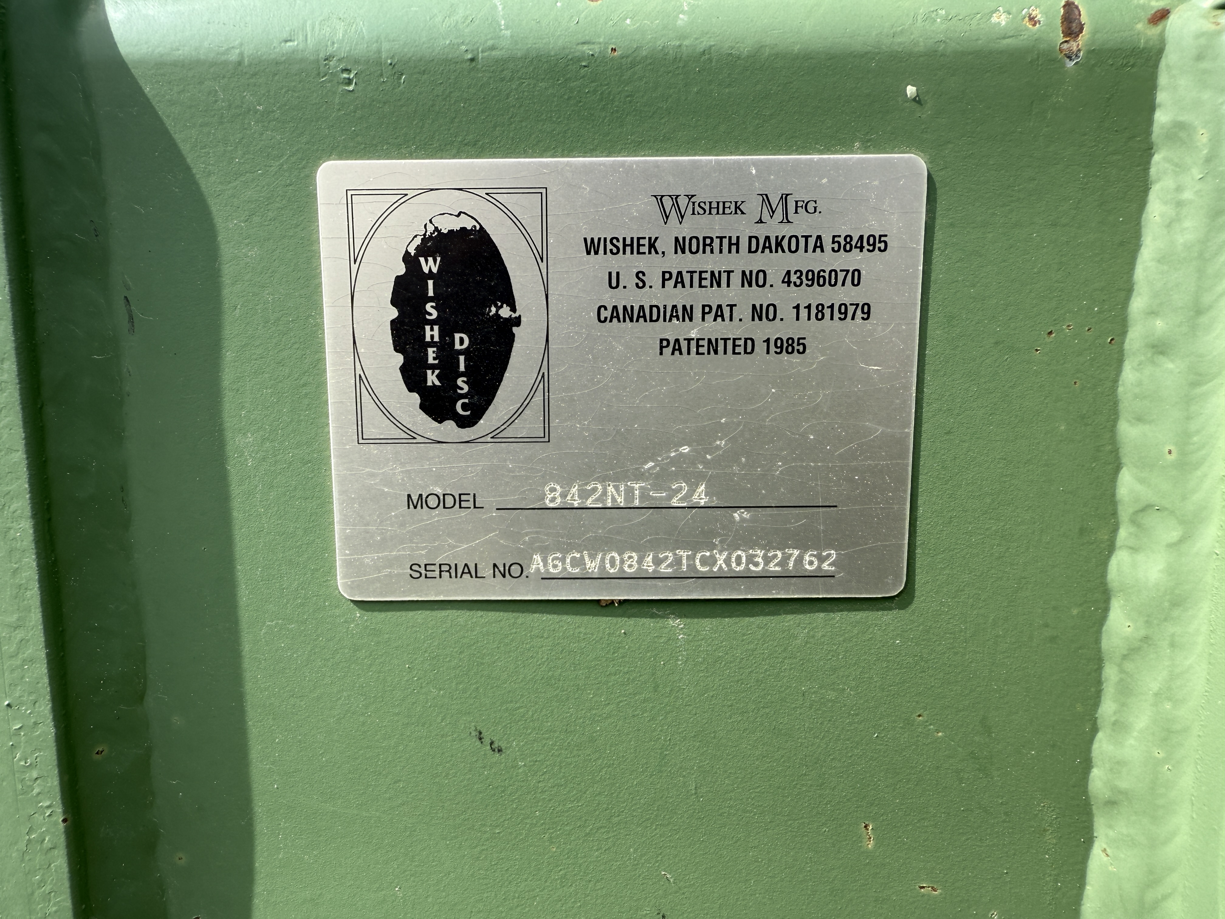 Wishek 842-24 Windrower Disc Header