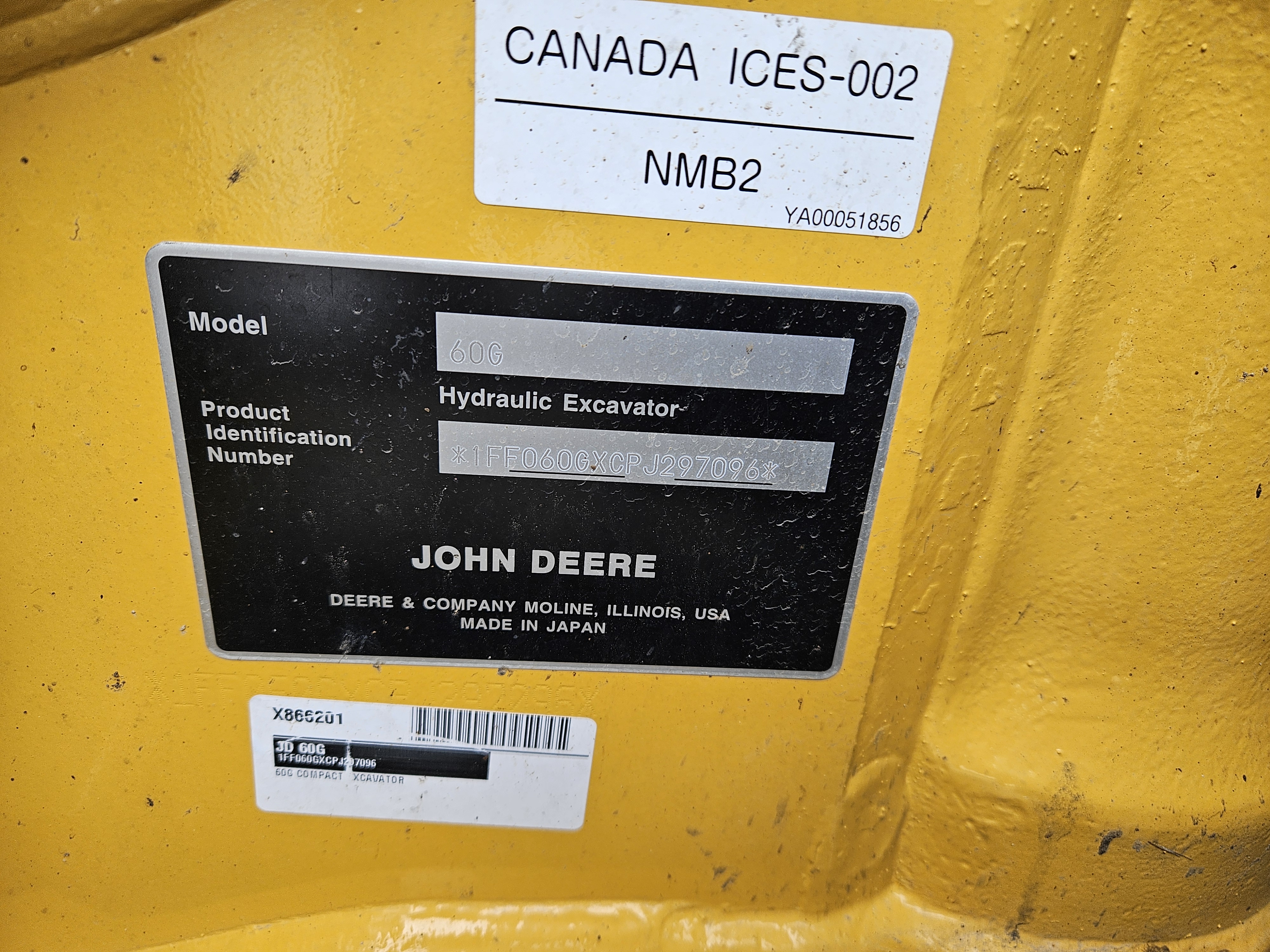 2023 John Deere 60G Excavator Mini