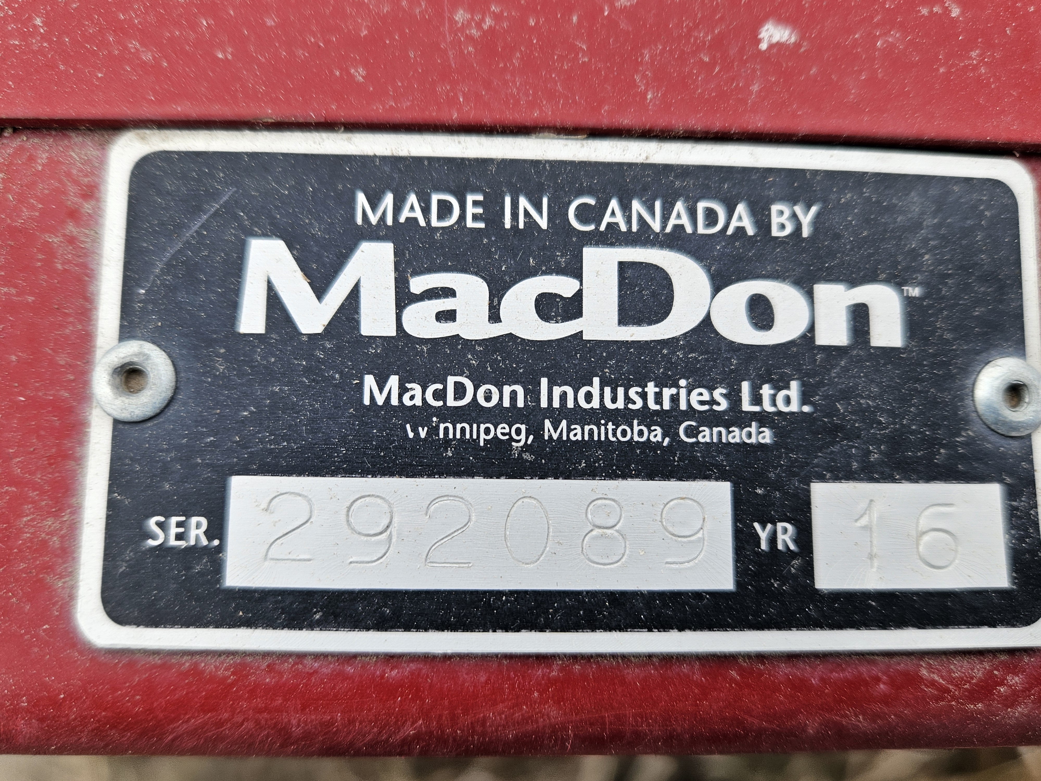 2016 MacDon R85 Mower Conditioner