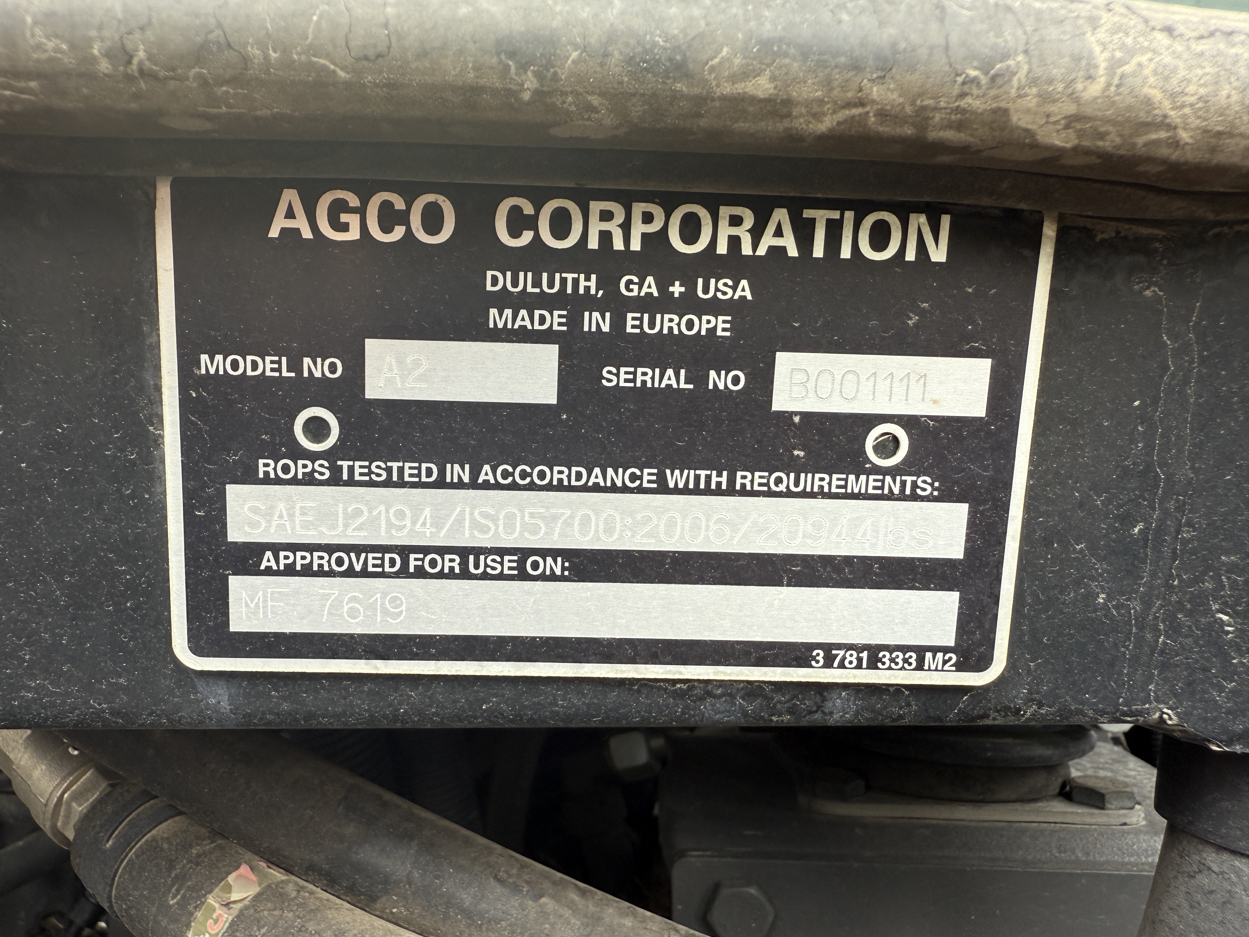 2012 Massey Ferguson 7619 Classic Tractor