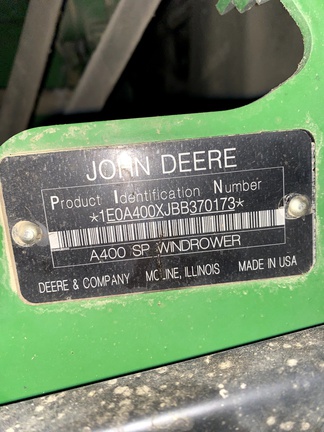 2011 John Deere A400 Windrower