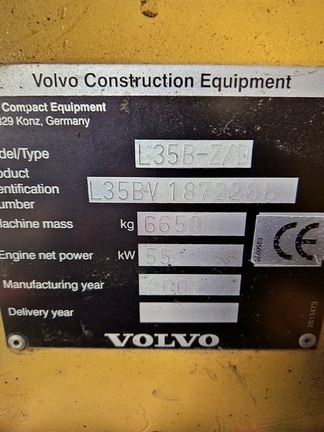 2006 Volvo l35b Compact Utility Loader
