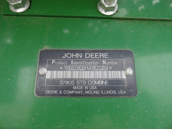 2018 John Deere S780 Combine