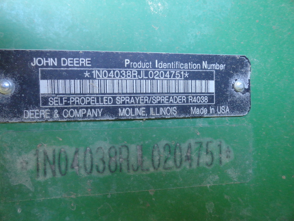 2020 John Deere R4038 Sprayer/High Clearance