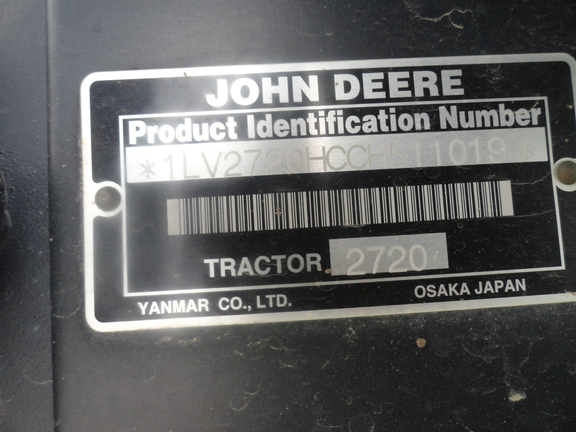 2012 John Deere 2720 CUT Tractor Compact