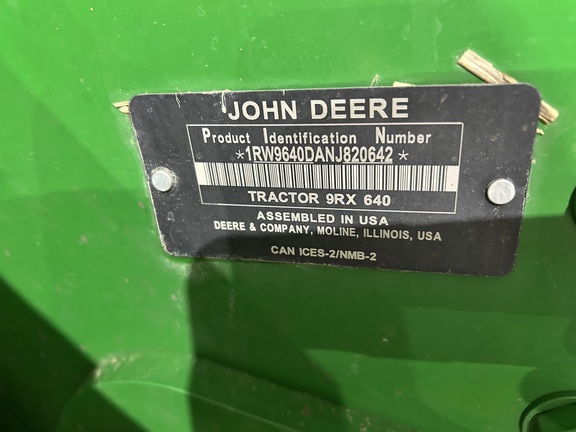 2022 John Deere 9RX 640 Tractor Rubber Track
