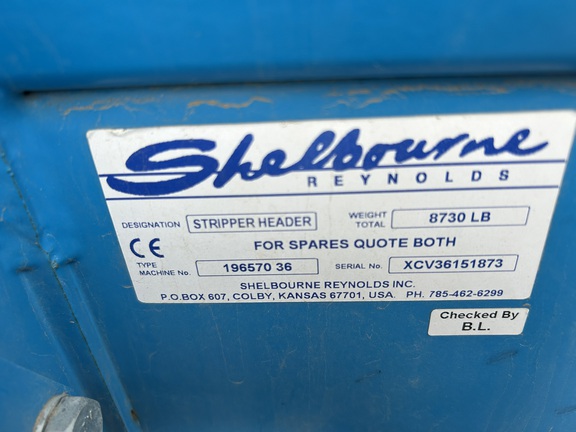 2015 Shelbourne XCV36 Header Combine