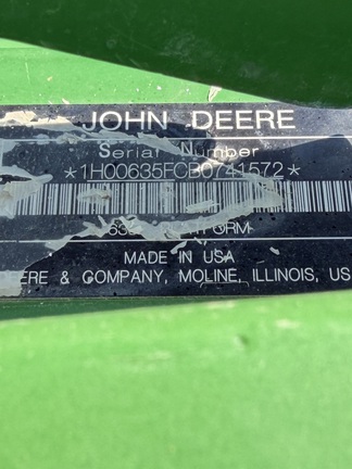 2011 John Deere 635F Header Combine