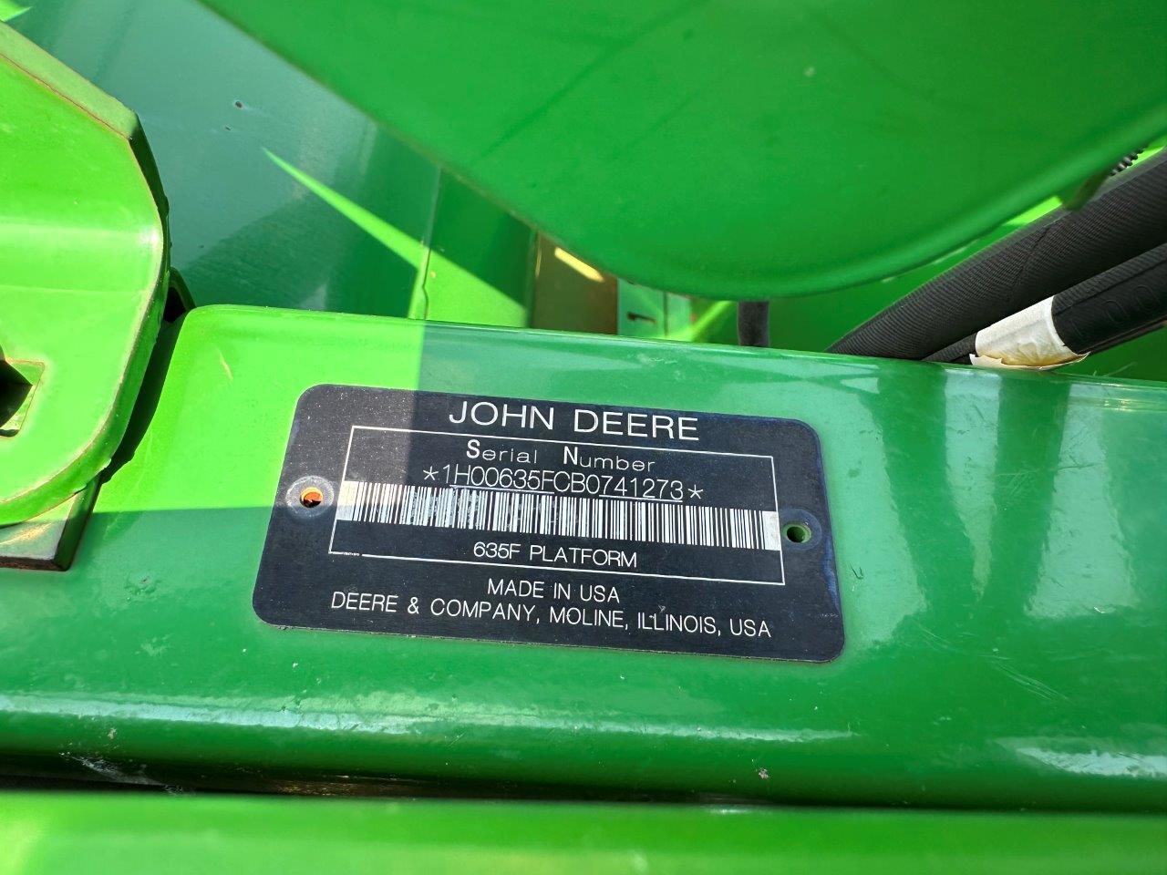 2011 John Deere 635F Header Combine