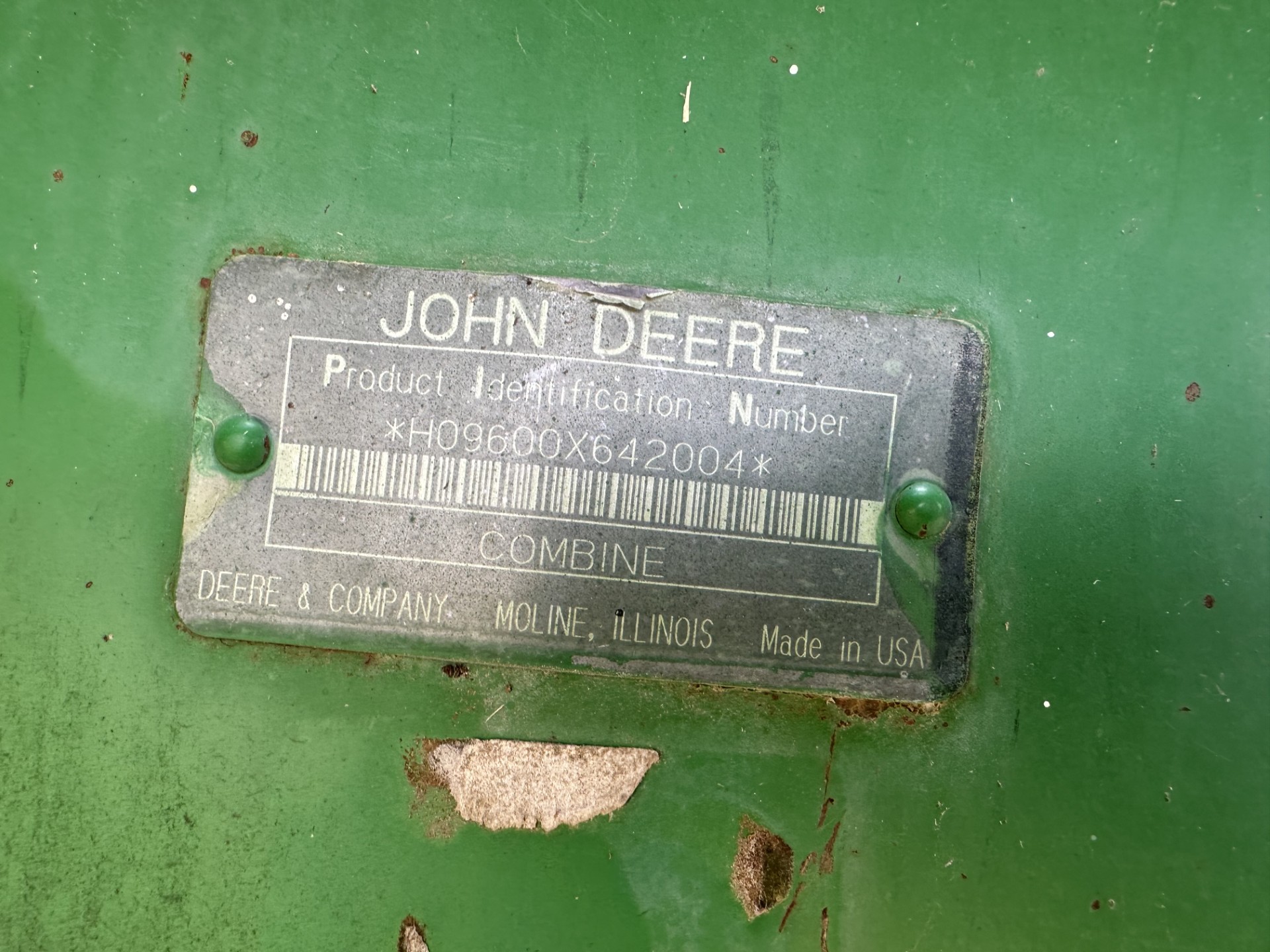 1991 John Deere 9600 Combine