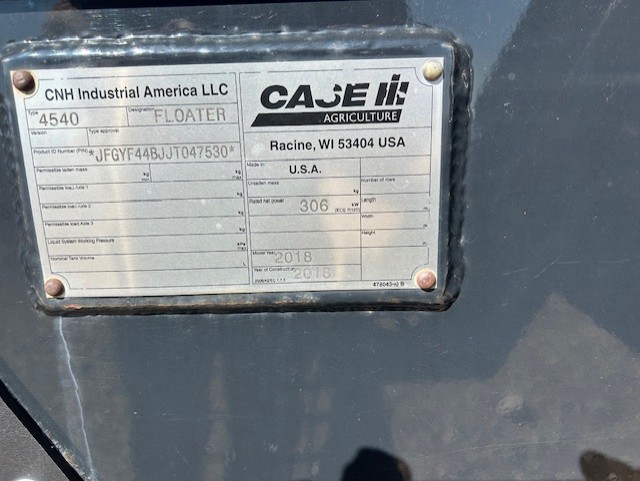 2018 Case IH Titan 4540 Fertilizer Spreader