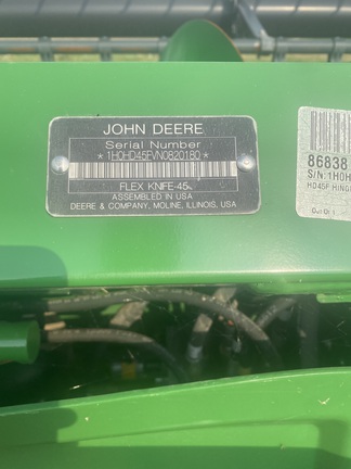 2022 John Deere HD45F Header Combine