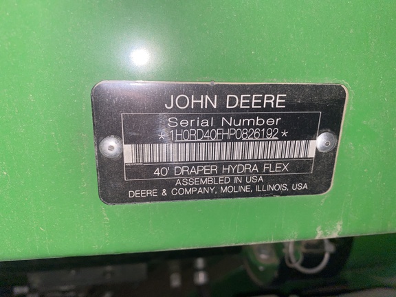 2023 John Deere RD40F Header Combine
