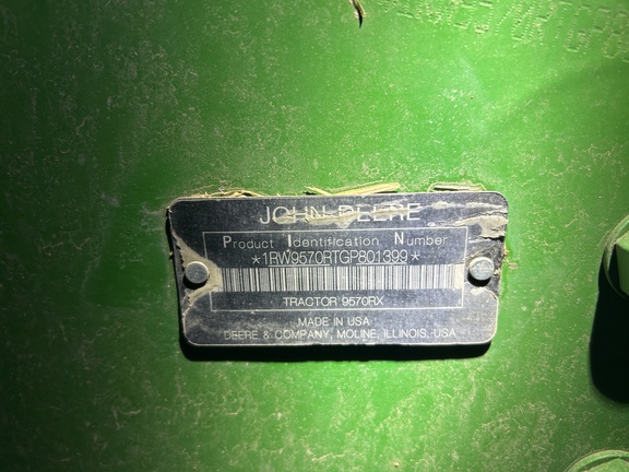 2016 John Deere 9570RX Tractor Rubber Track