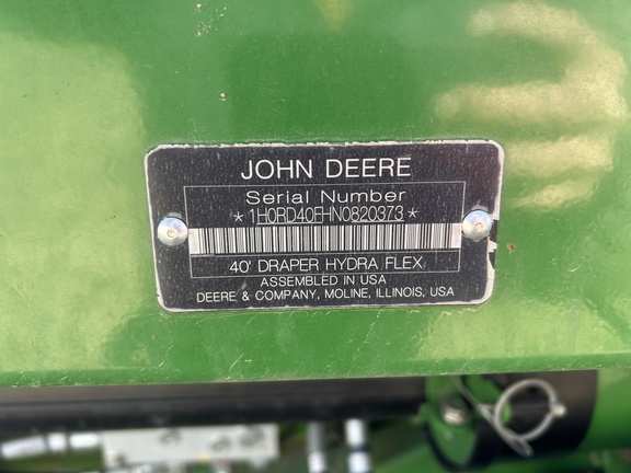 2022 John Deere RD40F Header Combine