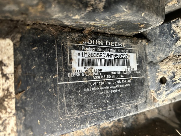 2022 John Deere XUV 835R ATV