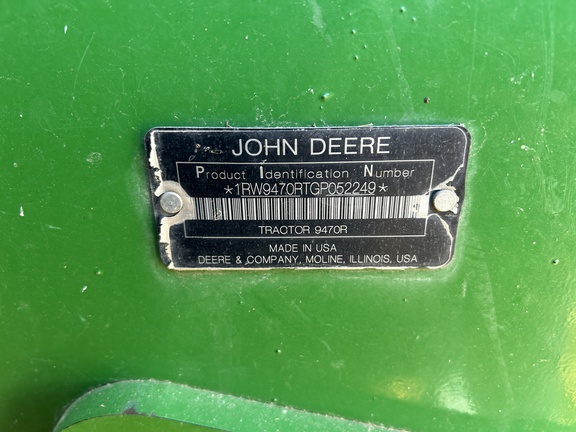 2016 John Deere 9470R Tractor 4WD