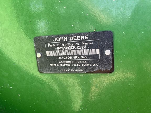 2023 John Deere 9RX 540 Tractor Rubber Track