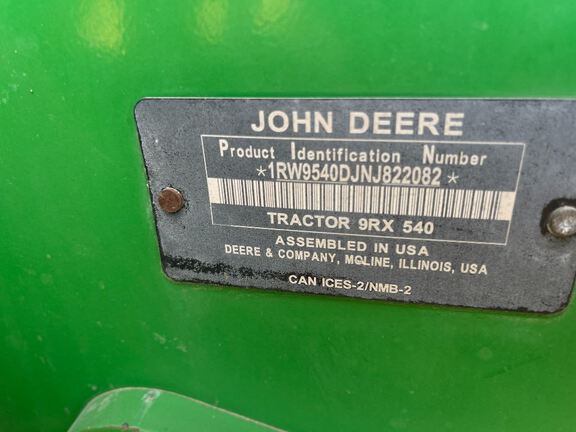 2023 John Deere 9RX 540 Tractor Rubber Track