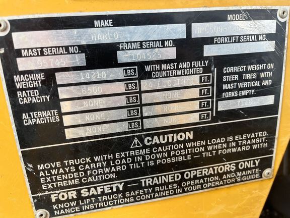 2020 Harlo HP6500 Forklift