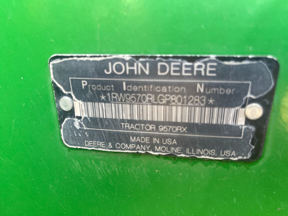 2016 John Deere 9570RX Tractor Rubber Track
